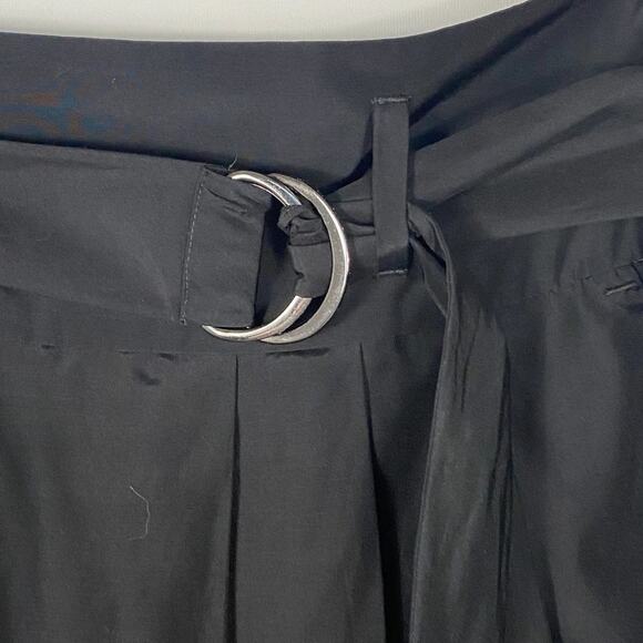 Banana Republic Black Belted High-waisted Silk-Blend Pencil Skirt - Picture 3 of 10